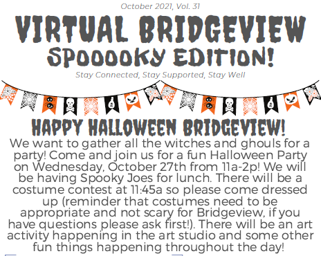 Halloween at Bridgeview is back and its mental health awareness month